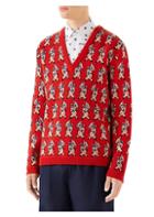Gucci Piglet Wool Jacquard Sweater
