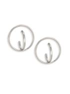 Charlotte Chesnais Saturn Small Sterling Silver Hoop Earrings/0.75