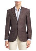 Saks Fifth Avenue Collection Textured Wool & Bamboo Sportcoat