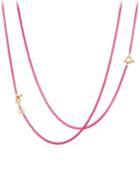 David Yurman Bonaire 14k Gold & Coral Enamel Chain Necklace