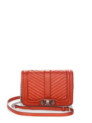 Rebecca Minkoff Chevron Quilted Small Love Leather Crossbody Bag