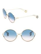 Gucci 58mm Oval Sunglasses
