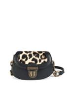 Bottega Veneta Umbria Leather & Leopard-print Calf Hair Shoulder Bag