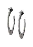 Alexis Bittar Rhodium Metal Essentials Liquid Metal Orbit Hoop Earrings