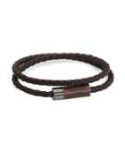 Tateossian Montecarlo Leather & Wooden Bracelet