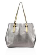 Kendall + Kylie Izzy Unlined Metallic Leather Tote