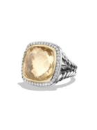 David Yurman Albion Ring With Champagne Citrine, Diamonds And 18k Gold
