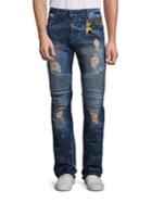 Robin's Jeans New Cargo Distressed Straight-leg Jeans