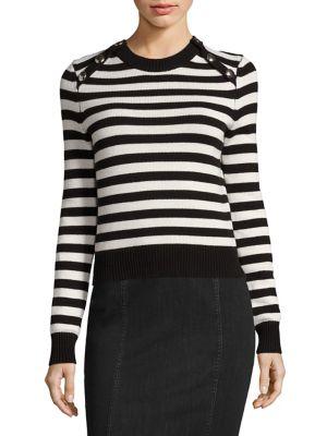 Michael Kors Collection Cashmere Striped Pullover