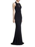 David Meister Ruched Jersey Gown
