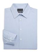 Emporio Armani Modern Fit Cotton Striped Dress Shirt