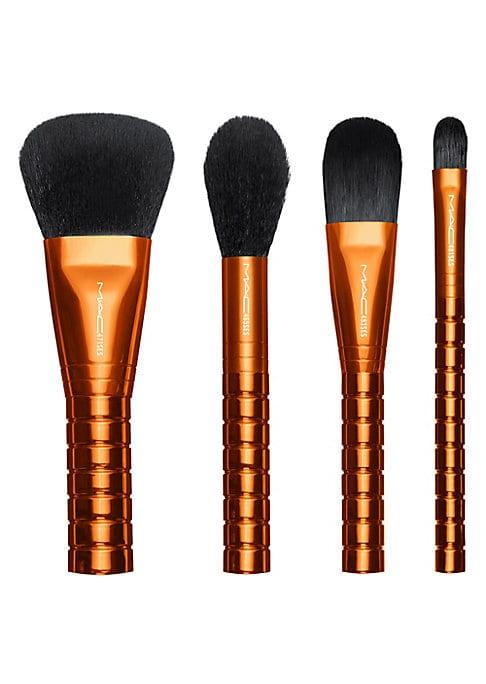 Mac Shiny Pretty Things Brush Party: Face Focus Four-piece Brush Kit