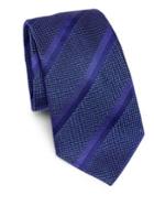 Giorgio Armani Purple Wide Stripe Tie