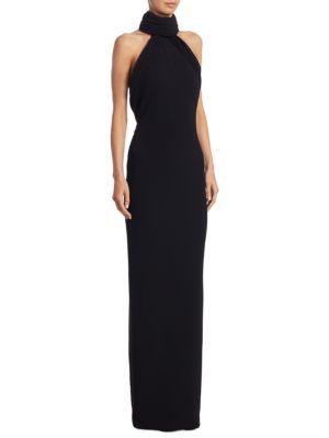 Brandon Maxwell Layered Halter Gown