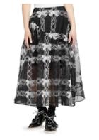 Simone Rocha Bow Embroidered Tulle Midi Skirt