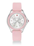 Michele Watches Cape Topaz, Stainless Steel & Silicone Strap Watch/powder Pink