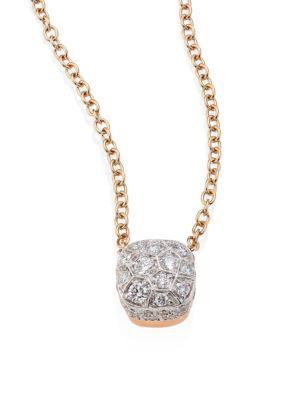Pomellato Nudo Diamond & 18k Rose Gold Pendant Necklace