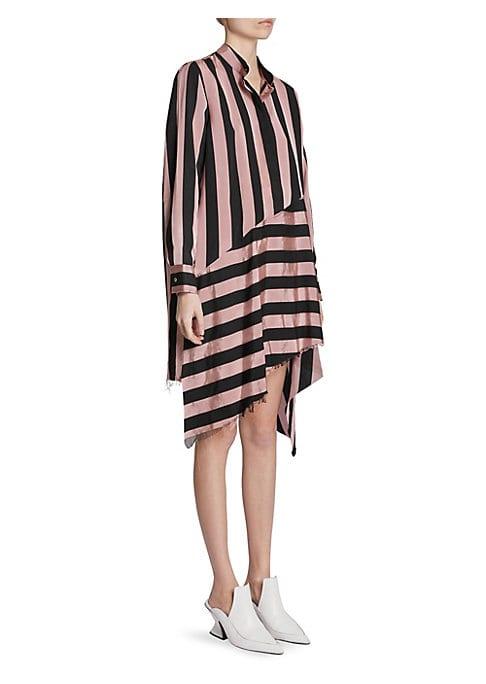 Marques'almeida Asymmetrical Striped Tunic Dress