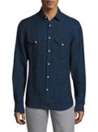 Saks Fifth Avenue Collection Long Sleeves Linen Shirt