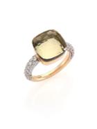 Pomellato Nudo Prasiolite, Diamond & 18k Rose Gold Ring