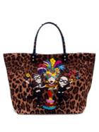 Dolce & Gabbana Dgfamily Embellished Leopard-print Tote