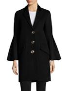 Burberry Samborne Virgin Wool & Cashmere Bell-sleeve Coat