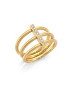 Carelle Moderne Diamond & 18k Yellow Gold Trio Ring