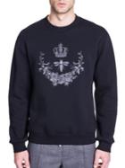 Dolce & Gabbana Bee & Crown Embroidered Solid Sweatshirt