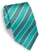 Isaia Diagonal Striped Silk Tie