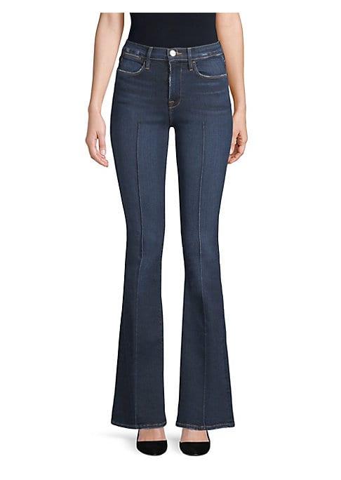 Frame Le High Pintuck Flared Jeans