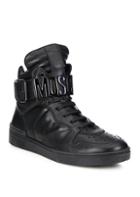 Moschino Leather High-top Logo Sneakers