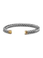 David Yurman The Cable 18k Yellow Gold & Sterling Silver Cuff Bracelet