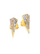 Shana Gulati Jemma Champange Diamond Kaur Stud Earrings/goldtone