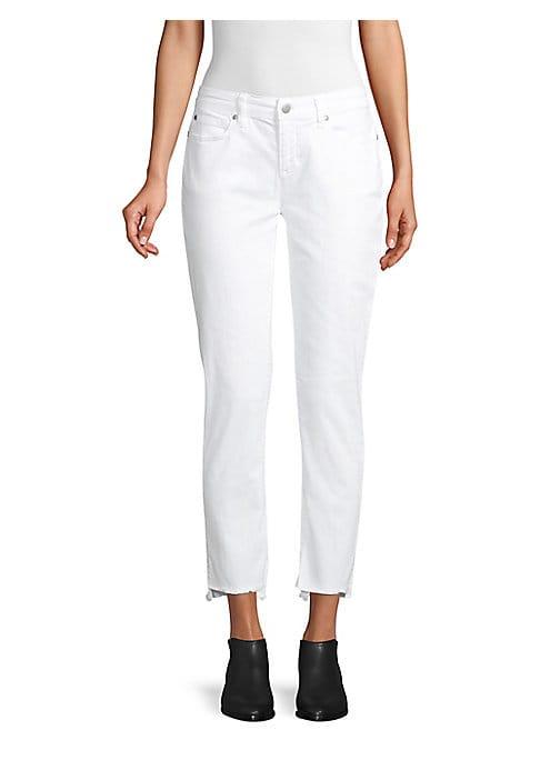 Eileen Fisher Slim Ankle Raw-edge Jeans