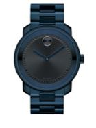 Movado Bold Blue Ip Stainless Steel Bracelet Watch