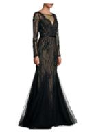 Basix Black Label Lace Tulle Mermaid Gown