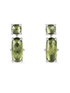 David Yurman Chatelaine Double Drop Earrings With Green Orchid And Diamonds