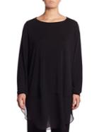 Eileen Fisher, Plus Size Silk Long Sleeve Tunic