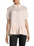 Opening Ceremony Stone Crepe Wave Top