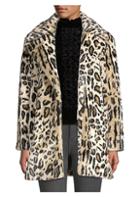 Frame Cheetah Print Faux-fur Coat