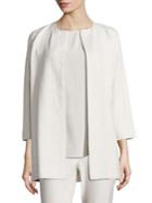 Eileen Fisher Jacquard Open-front Jacket