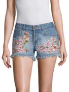 Ao.la By Alice + Olivia Embroidered Vintage Shorts
