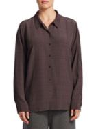 Eileen Fisher, Plus Size Classic Collar Button-down Shirt