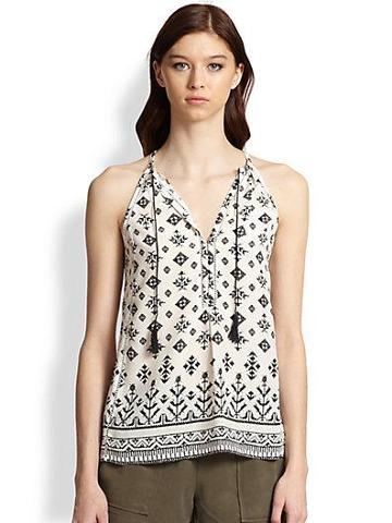 Joie Eniko Silk Printed Tank