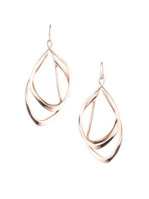 Alexis Bittar Rose Gold Orbit Wire Earrings