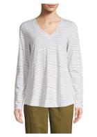 Eileen Fisher Striped Long Sleeve Top