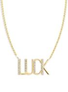 Lana Jewelry Diamond & 18k Yellow Gold Luck Pendant Necklace