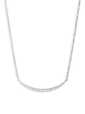 Ef Collection Diamond Mini Crescent Necklace
