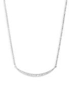 Ef Collection Diamond Mini Crescent Necklace