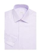Brioni Grid Classic-fit Cotton Dress Shirt